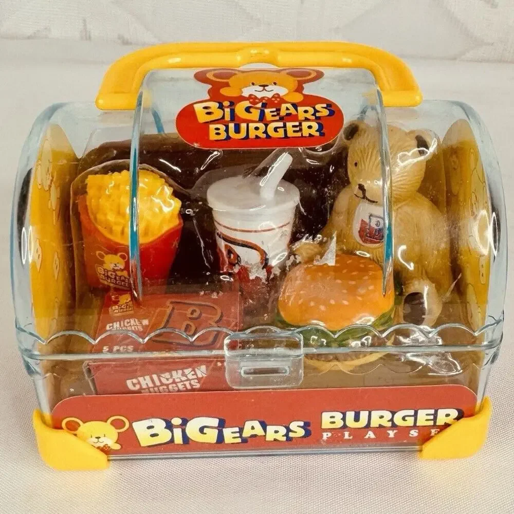 5 for $25| Kidstar Bigears Bear Burger Mini Lunch Box‎ Playset Toy Milkshake